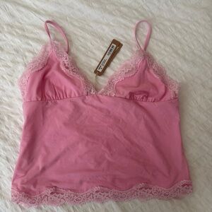 SKIMS Fits Everybody lace cami and matching boyshorts, both size L